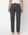 Shop Women's Black All Over Floral Printed Cotton Lounge Pants-Design