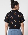 Shop Women's Black All Over Floral Printed Short Top-Design