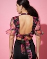 Shop Women's Black All Over Floral Printed Short Top-Full