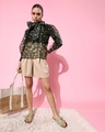 Shop Women's Black All Over Floral Printed Sheer Top-Design