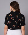 Shop Women's Black All Over Floral Printed Short Top-Design