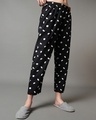 Shop Women's Black All Over Polka Printed Pyjamas-Front