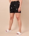 Shop Women's Black All Over Printed Boxer Shorts-Design