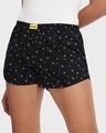 Shop Women's Black All Over Printed Boxers-Front