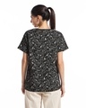 Shop Women's Black All Over Printed Boyfriend T-shirt-Design