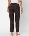 Shop Women's Black All Over Printed Cotton Lounge Pants-Design