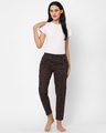 Shop Women's Black All Over Printed Cotton Lounge Pants