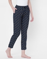 Shop Women's Black All Over Printed Lounge Pants-Full