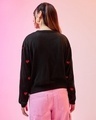 Shop Women's Black All Over Printed Oversized Sweater-Full