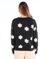 Shop Women's Black All Over Printed Oversized Sweater-Full