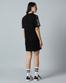 Shop Women's Black All Over Printed Oversized T-Shirt Dress-Design