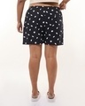 Shop Women's Black All Over Printed Plus Size Boxer Shorts-Design