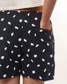 Shop Women's Black All Over Printed Plus Size Boxer Shorts