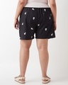 Shop Women's Black All Over Printed Plus Size Boxer Shorts-Design