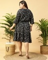 Shop Women's Black All Over Printed Plus Size Dress-Full