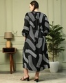 Shop Women's Black All Over Printed Plus Size Flared Maxi Dress-Full