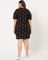 Shop Women's Black All Over Printed Plus Size Oversized Fit Dress-Design