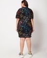 Shop Women's Black All Over Printed Plus Size Oversized Fit Dress-Design