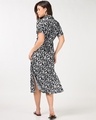 Shop Women's Black & White All Over Printed Relaxed Fit Shirt Dress-Design