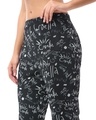 Shop Women's Black All Over Printed Slim Fit Flared Pants