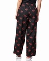 Shop Women's Black All Over Printed Wide Leg Pyjamas-Design