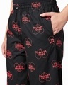 Shop Women's Black All Over Printed Wide Leg Pyjamas