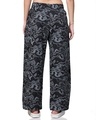 Shop Women's Black All Over Printed Wide Leg Pyjamas-Design