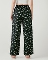 Shop Women's Black All Over Printed Wide Leg Pyjamas-Design