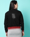 Shop Women's Black and Red Washed Denim Jacket-Design