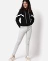 Shop Women's Black & White Hooded Sweatshirt-Full