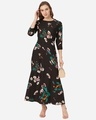 Shop Women's Black And White Printed Maxi Dress-Full