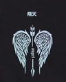 Shop Women's Black Angel Wings Graphic Printed Boyfriend T-shirt