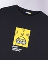 Shop Women's Black Antisocial Minion Graphic Printed Oversized T-shirt