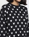 Shop Women's Black AOP Flat Knit Oversized Sweater