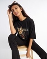 Shop Women's Black Archangel Graphic Printed Oversized T-shirt-Front