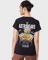 Shop Women's Black Astro Bear W  Graphic Printed T-shirt-Design