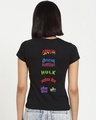 Shop Women's Black Avengers Assemble Typography T-shirt-Design