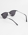 Shop Women's Black Aviator Polarised Lens Sunglasses