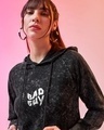 Shop Women's Black Bad Guy Billie Graphic Printed Acid Wash Hoodie Dress