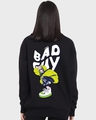 Shop Women's Black Bad Guy Graphic Printed Oversized Sweatshirt-Full