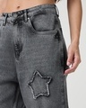 Shop Women's Black Washed Straight Fit Distressed Jeans