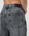 Shop Women's Black Washed Straight Fit Distressed Jeans