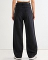 Shop Women's Black Baggy Straight Fit Jeans-Full