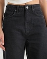 Shop Women's Black Baggy Straight Fit Jeans