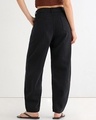 Shop Women's Black Baggy Tapered Fit Jeans-Design