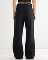 Shop Women's Black Baggy Wide Leg Jeans-Design