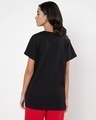 Shop Women's Black Balamciaga Graphic Printed Boyfriend T-shirt-Design