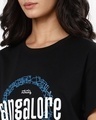 Shop Women's Black Bangalore City Typography Boyfriend T-shirt