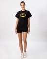 Shop Women's Black Batman Classic Logo (BML) Printed Boyfriend T-shirt-Design