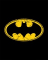 Shop Women's Black Batman Classic Logo (BML) Printed Boyfriend T-shirt-Full